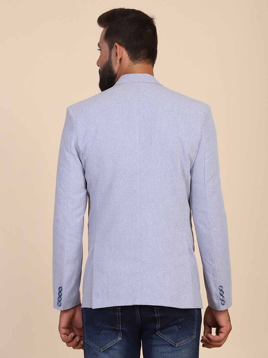 Men Suede Blue Blazer - Tahvo India