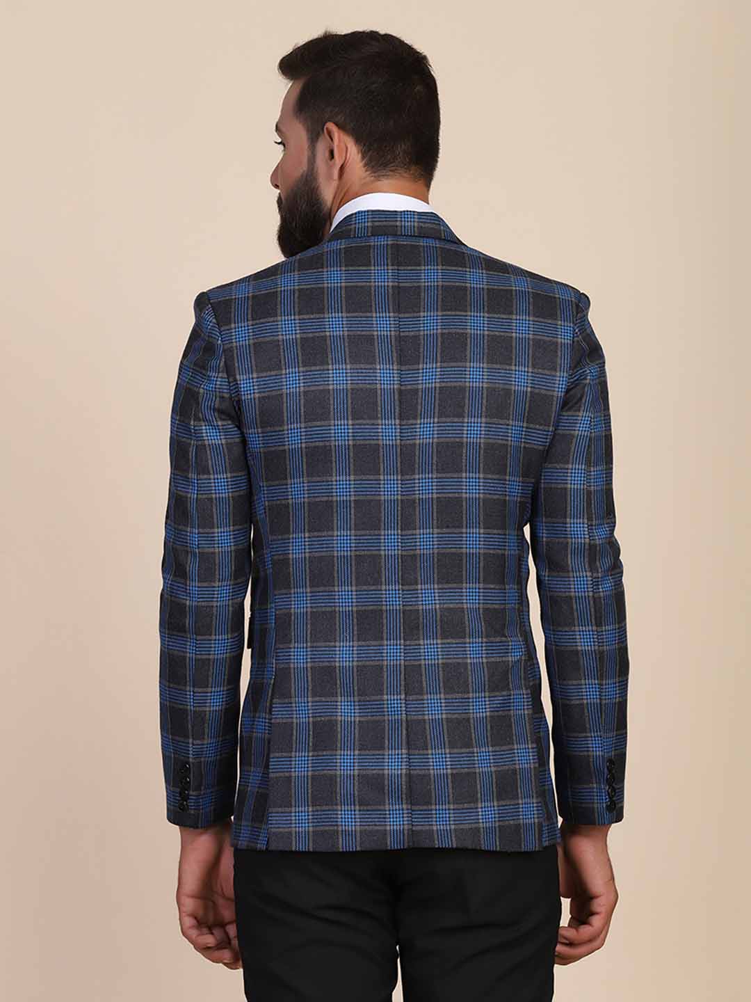 Men Tweed Check Blazer - Tahvo India