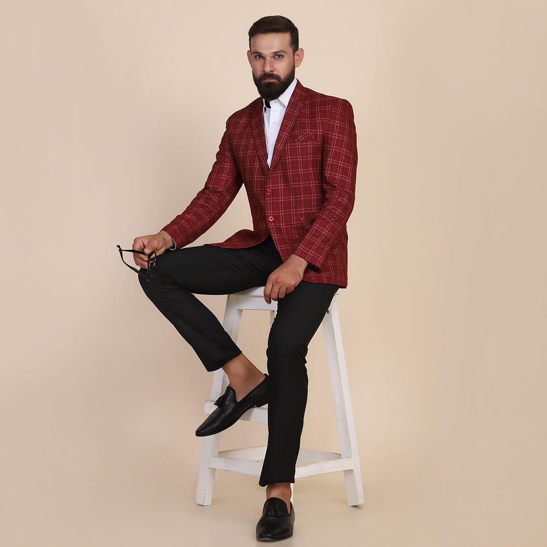 Tweed Check Men Suit