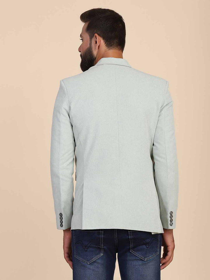 Men Suede Green Blazer - Tahvo India