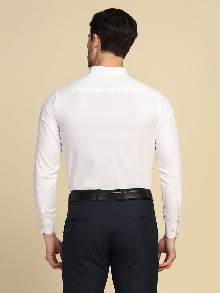 Men White Textured Shirt - Tahvo India