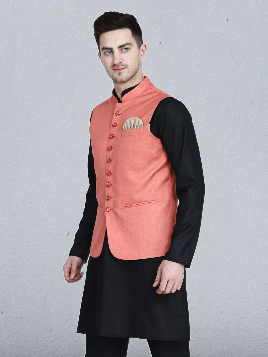 Men Kurta Set With Jacket - Tahvo India