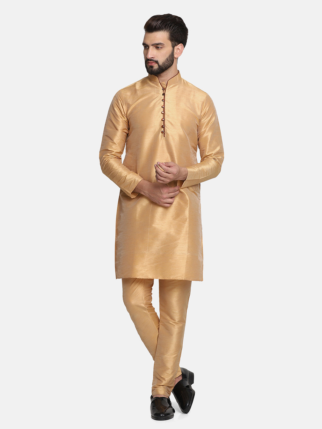 Men Golden Kurta Set - Tahvo India