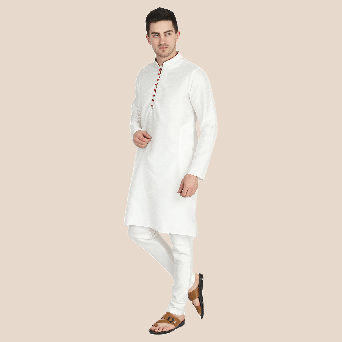 Men White Kurta Set - Tahvo India