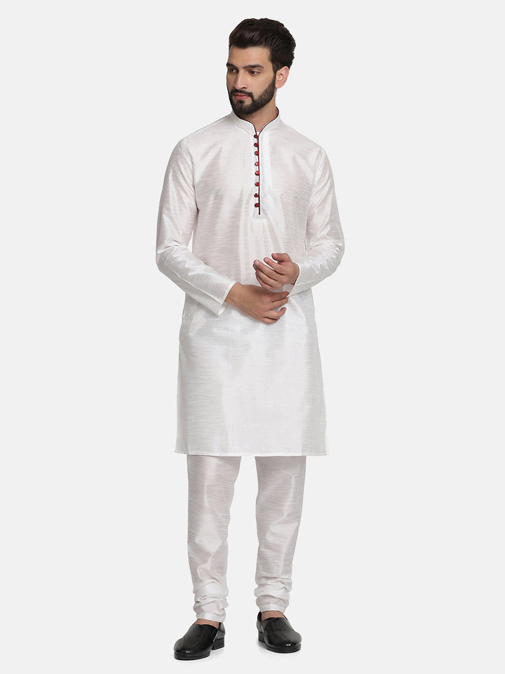 Men White Kurta Set - Tahvo India