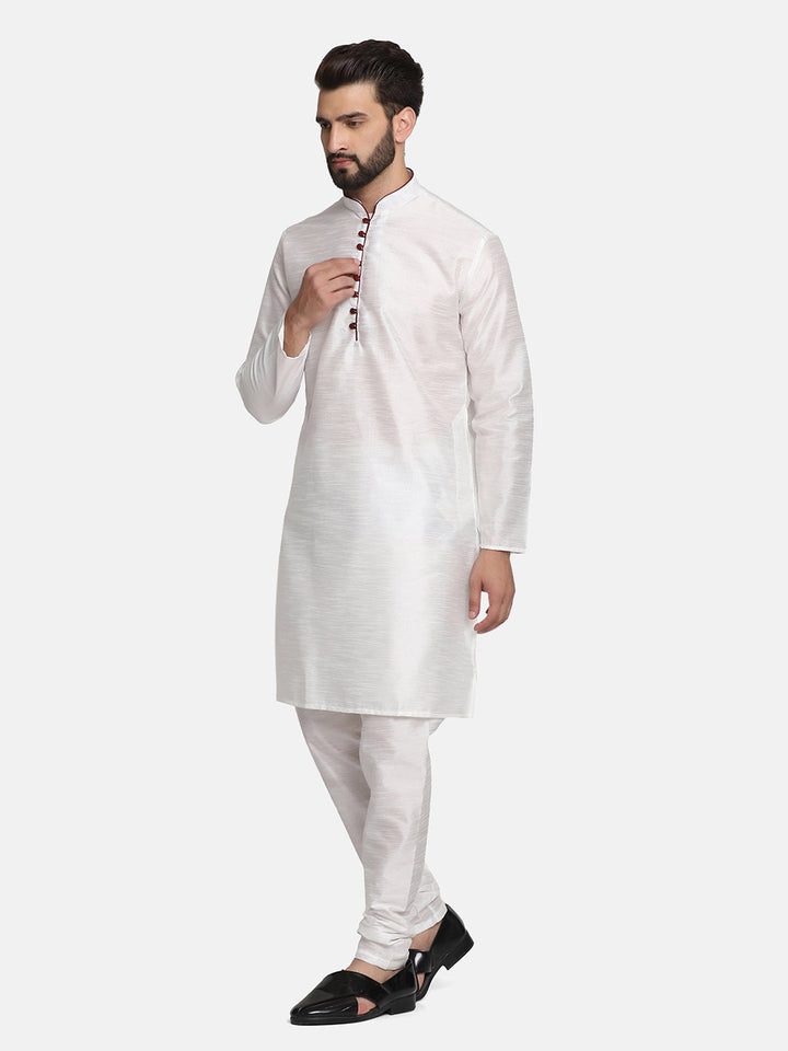 Men White Kurta Set - Tahvo India