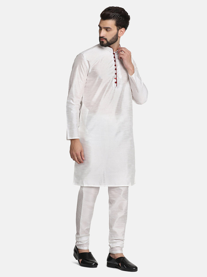 Men White Kurta Set - Tahvo India