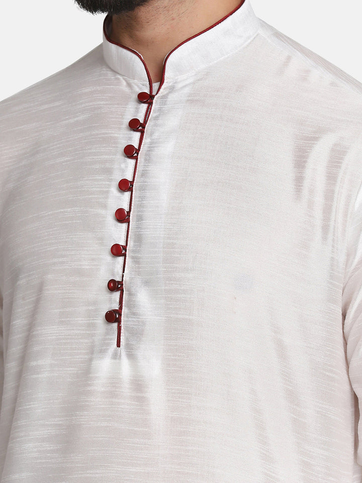 Men White Kurta Set - Tahvo India