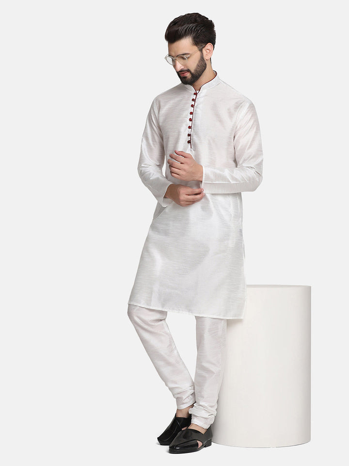 Men White Kurta Set - Tahvo India