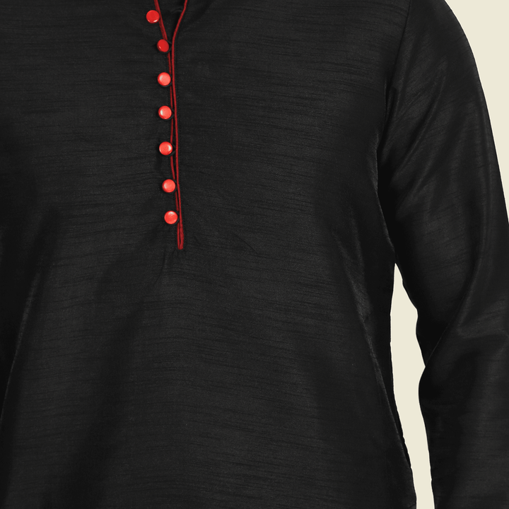 Men Black Kurta Set - Tahvo India