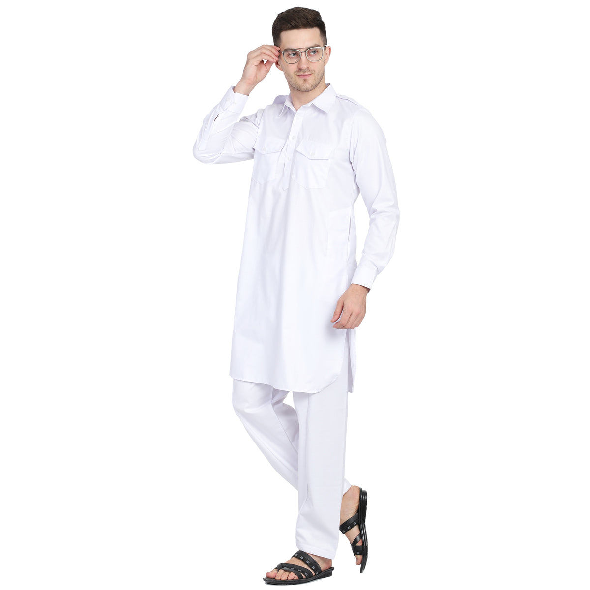 Men White Pathani