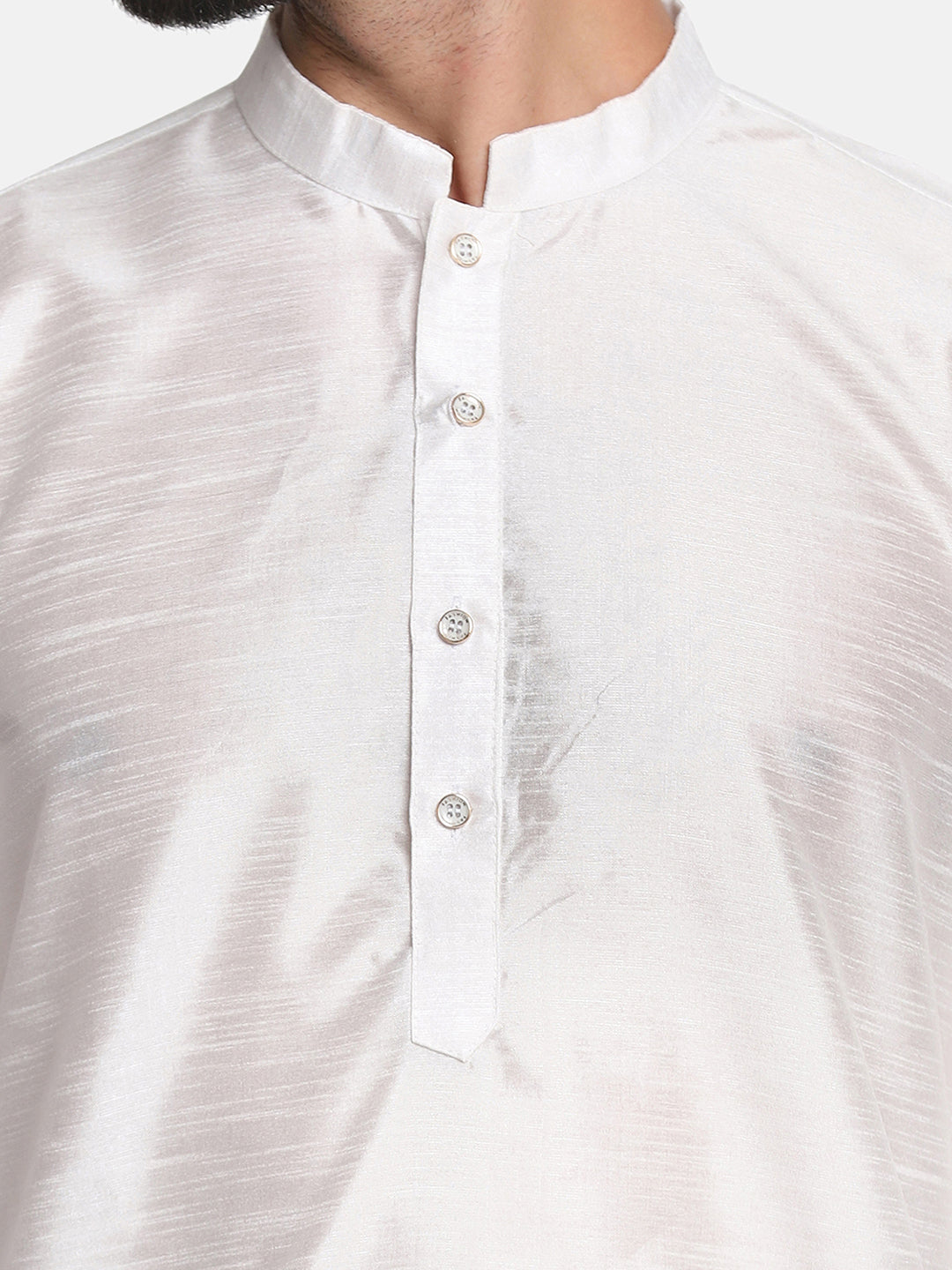 Men White Dhoti Kurta Set - Tahvo India