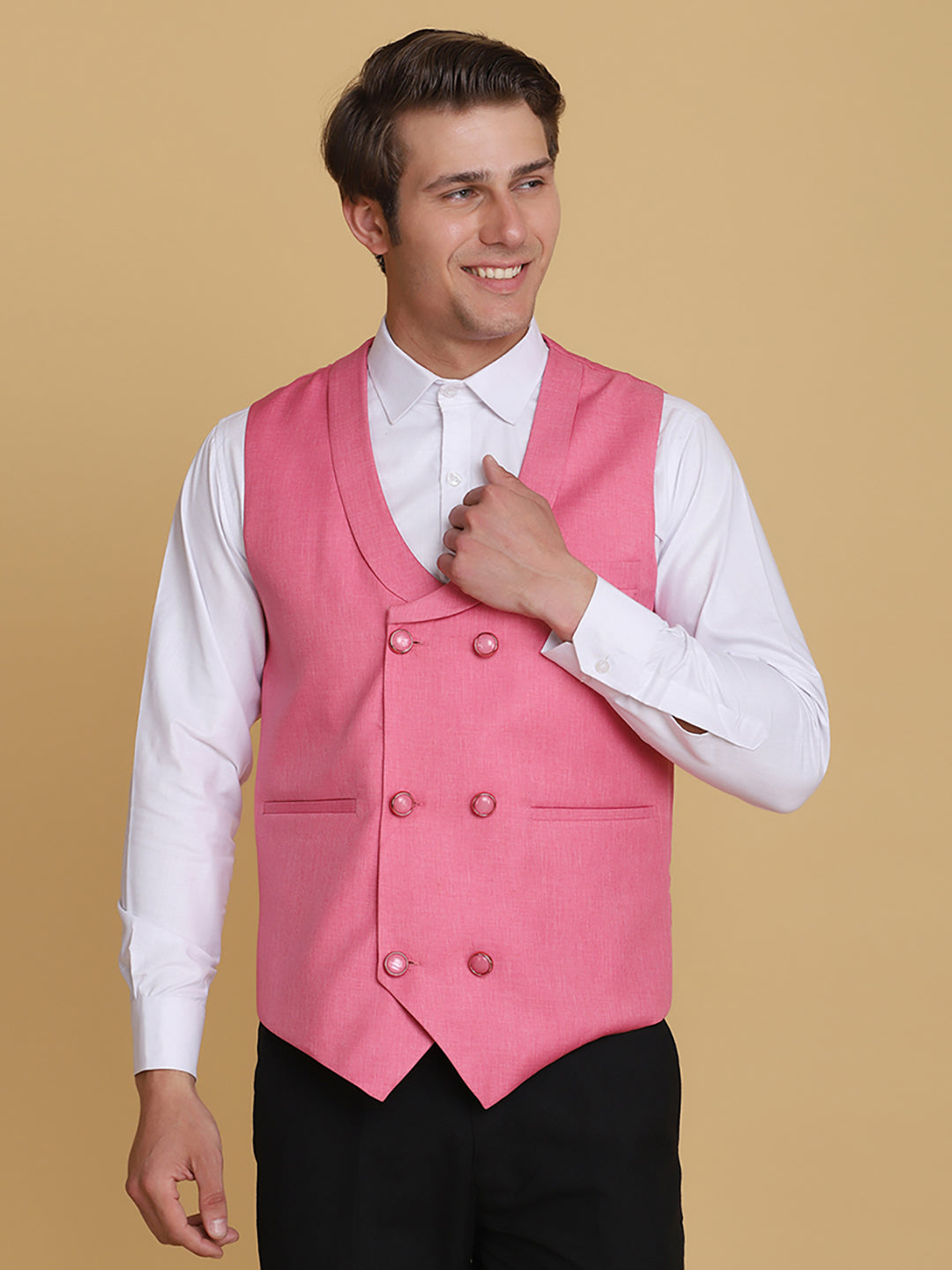 Pink Waist Coat - Tahvo India