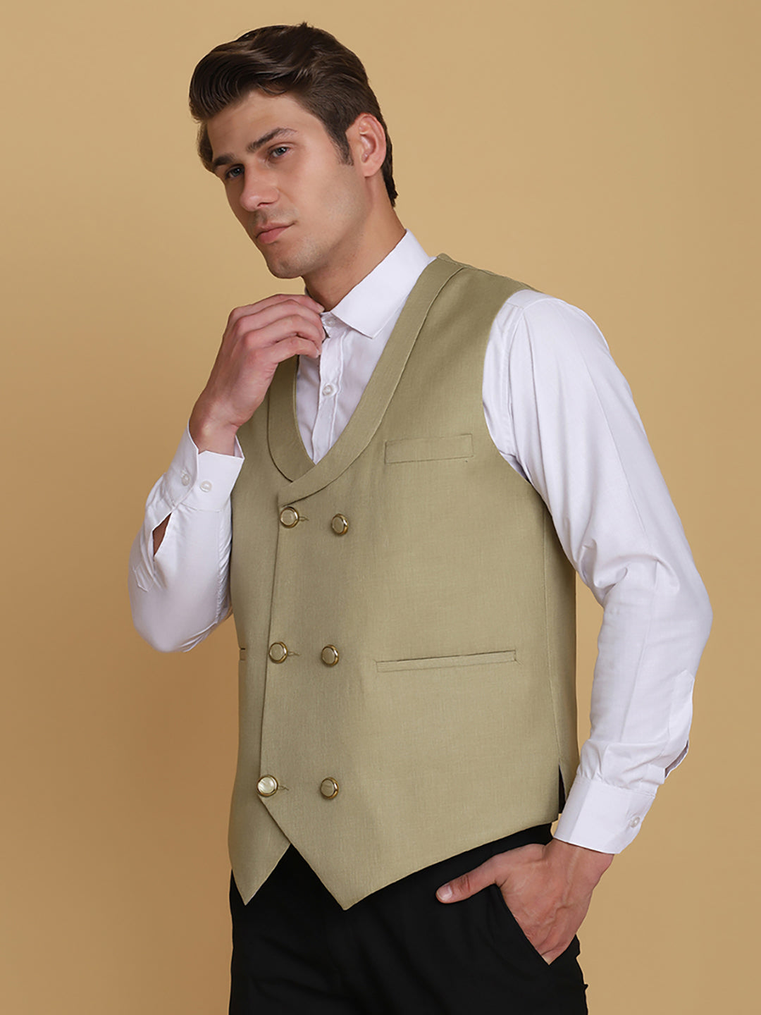 Green Waist Coat - Tahvo India