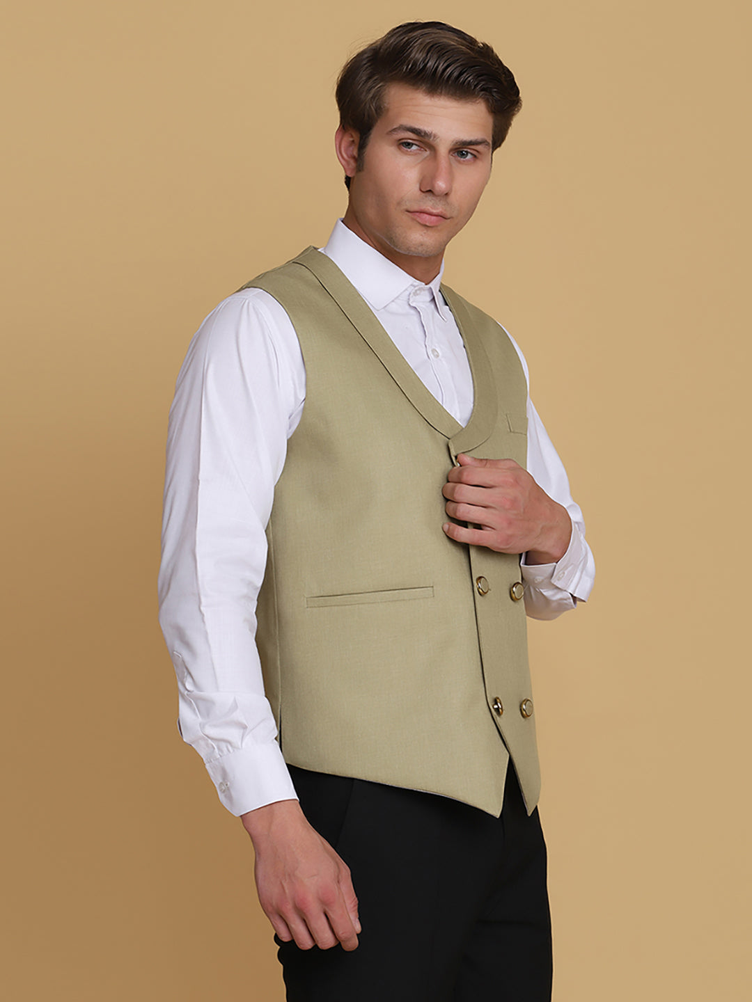 Green Waist Coat - Tahvo India