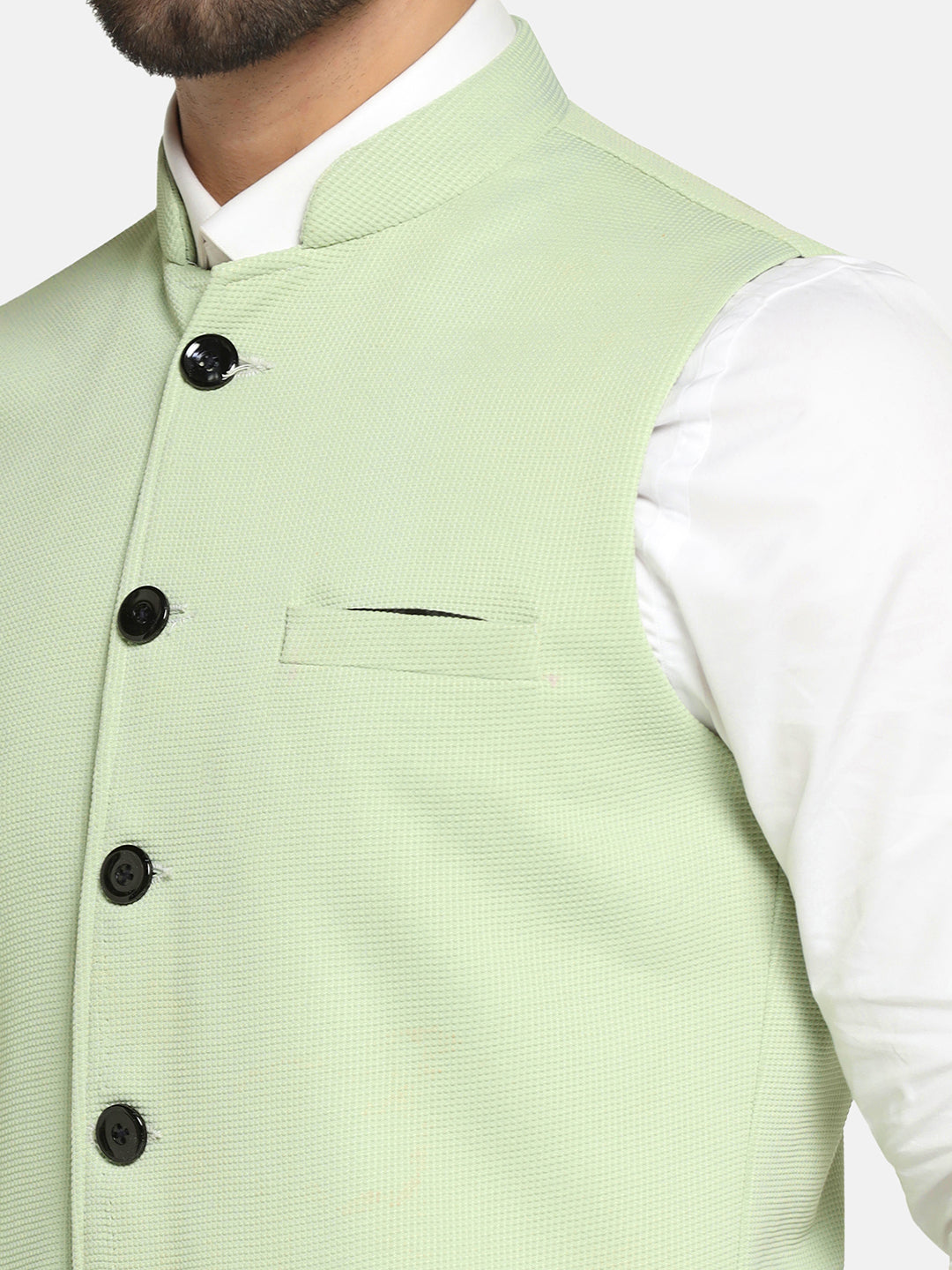 Men Pista Textured Nehru Jacket - Tahvo India