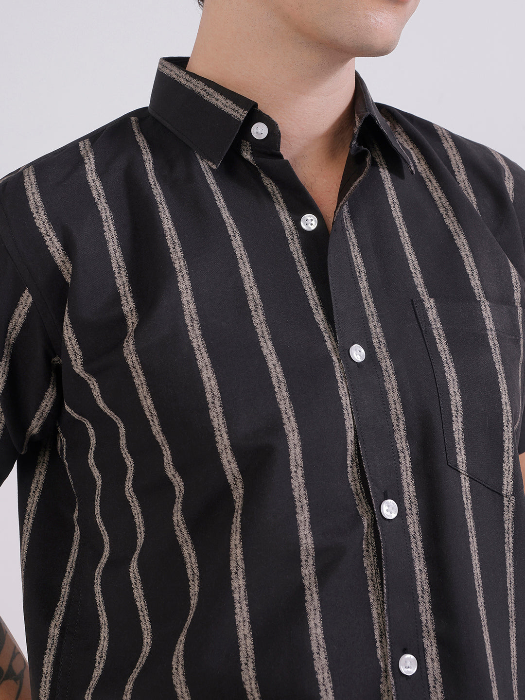Mens coffee brown regular fit shirt