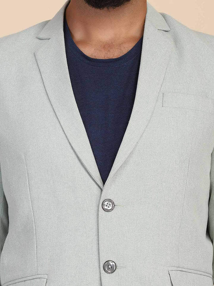 Men Suede Green Blazer - Tahvo India