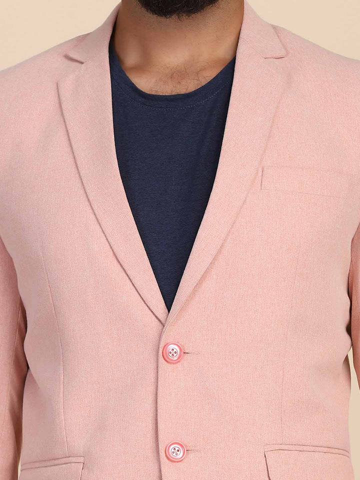 Men Suede Peach Blazer - Tahvo India