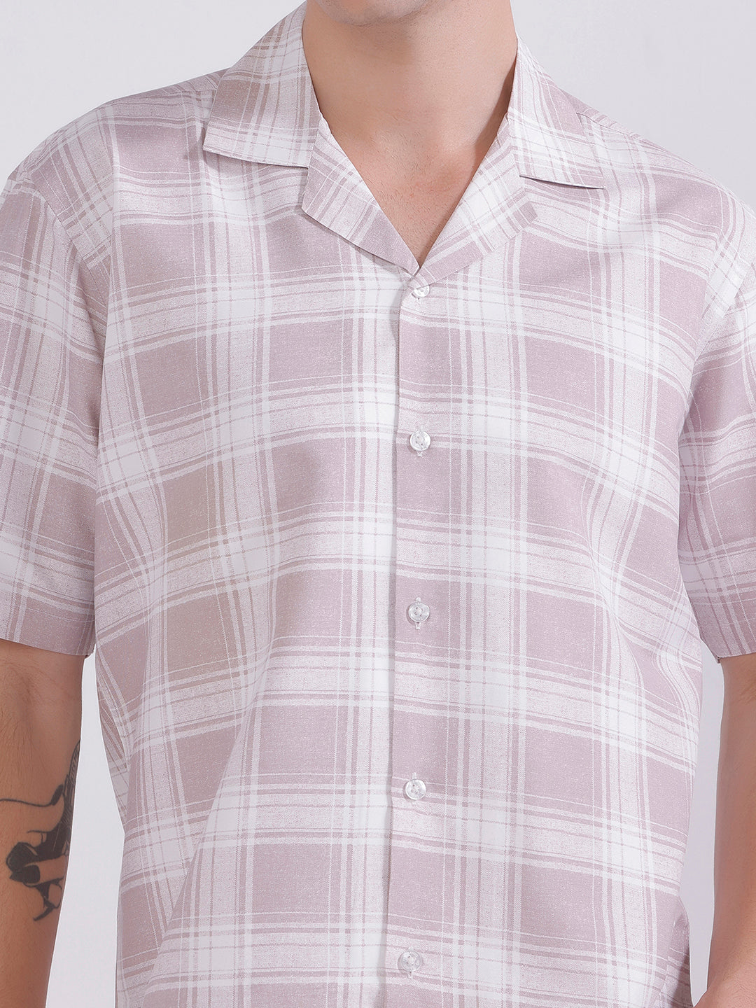 Regular fit casual check shirt
