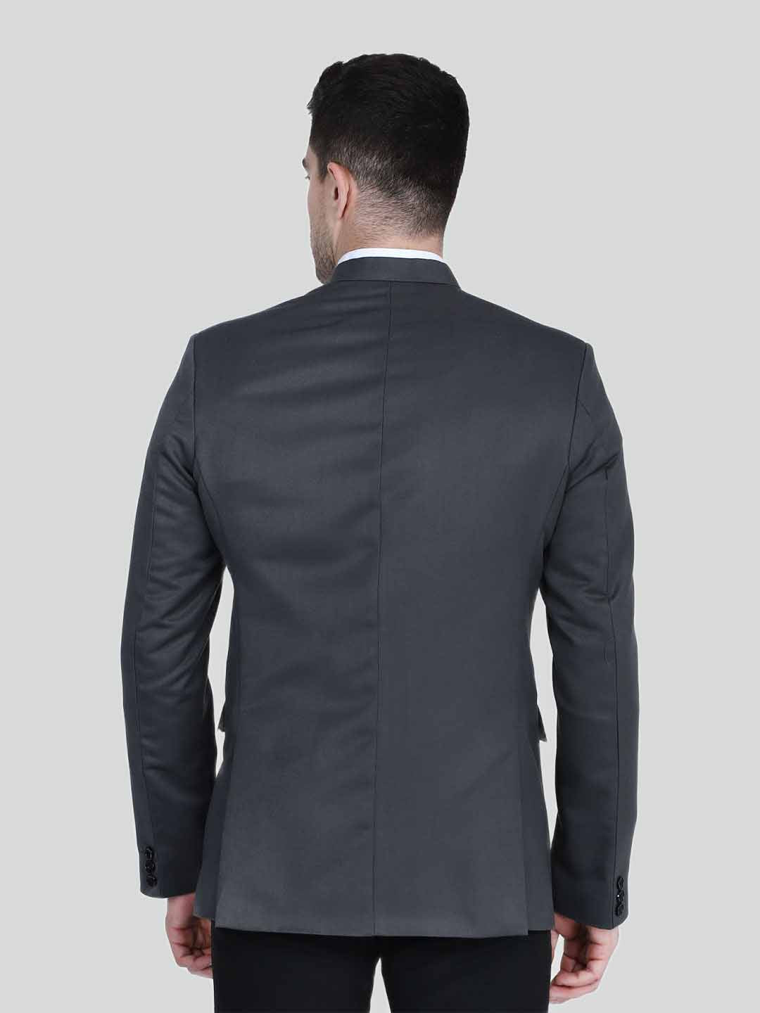 Men Grey Bandgala Suit - Tahvo India