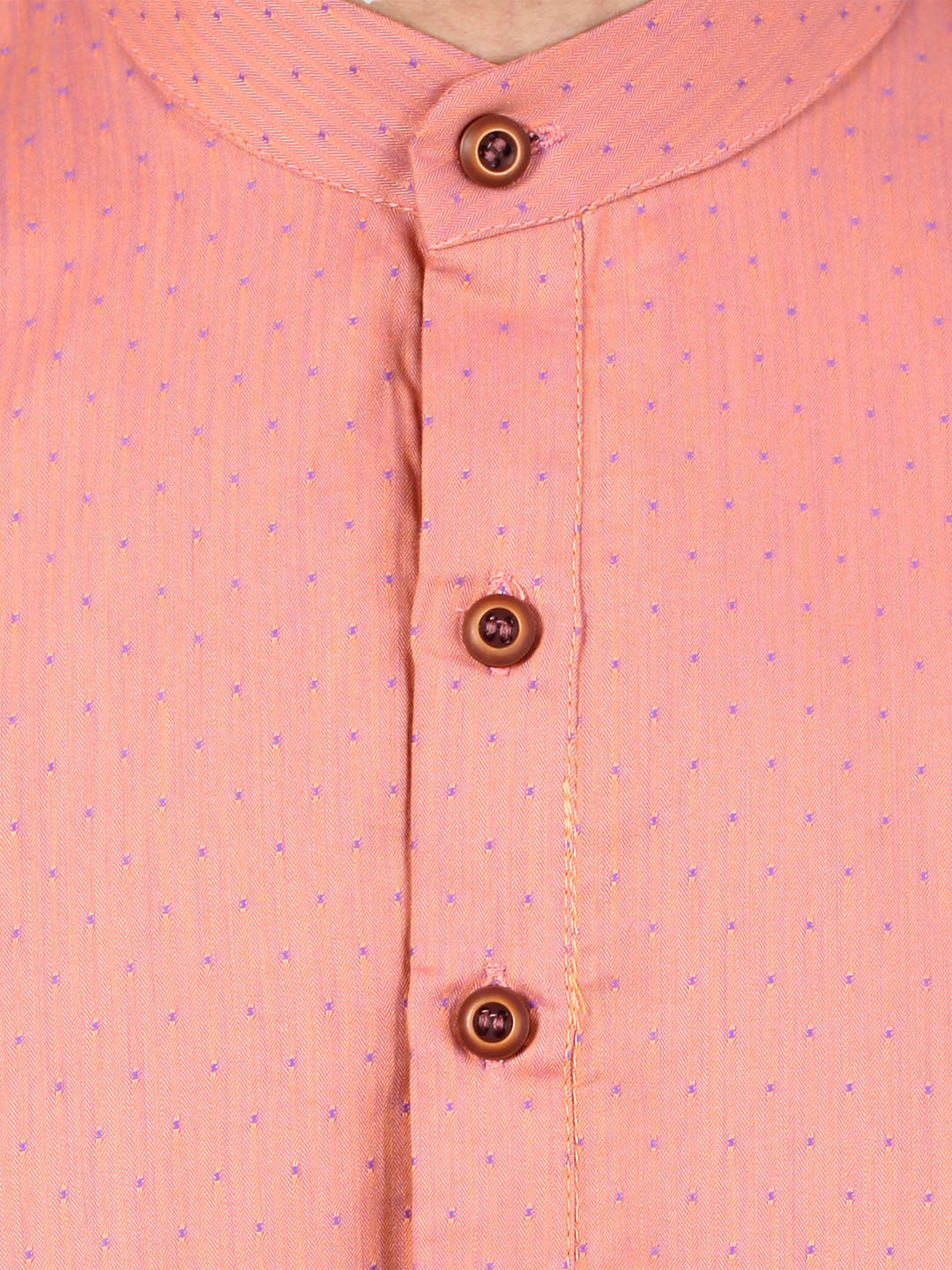 Men Peach dotted Kurta - Tahvo India