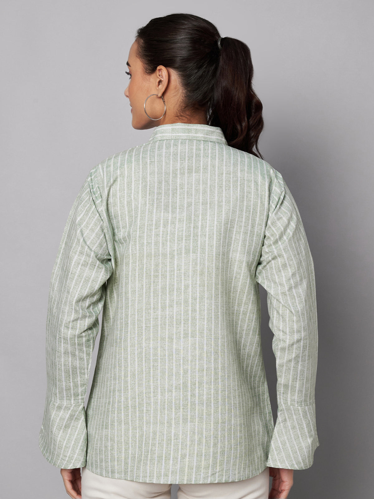 The Flare Cuff Stripe Shirt