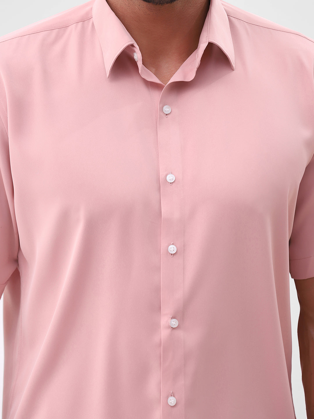 Men’s Essential Everyday Pink Button-Up – Short Sleeve