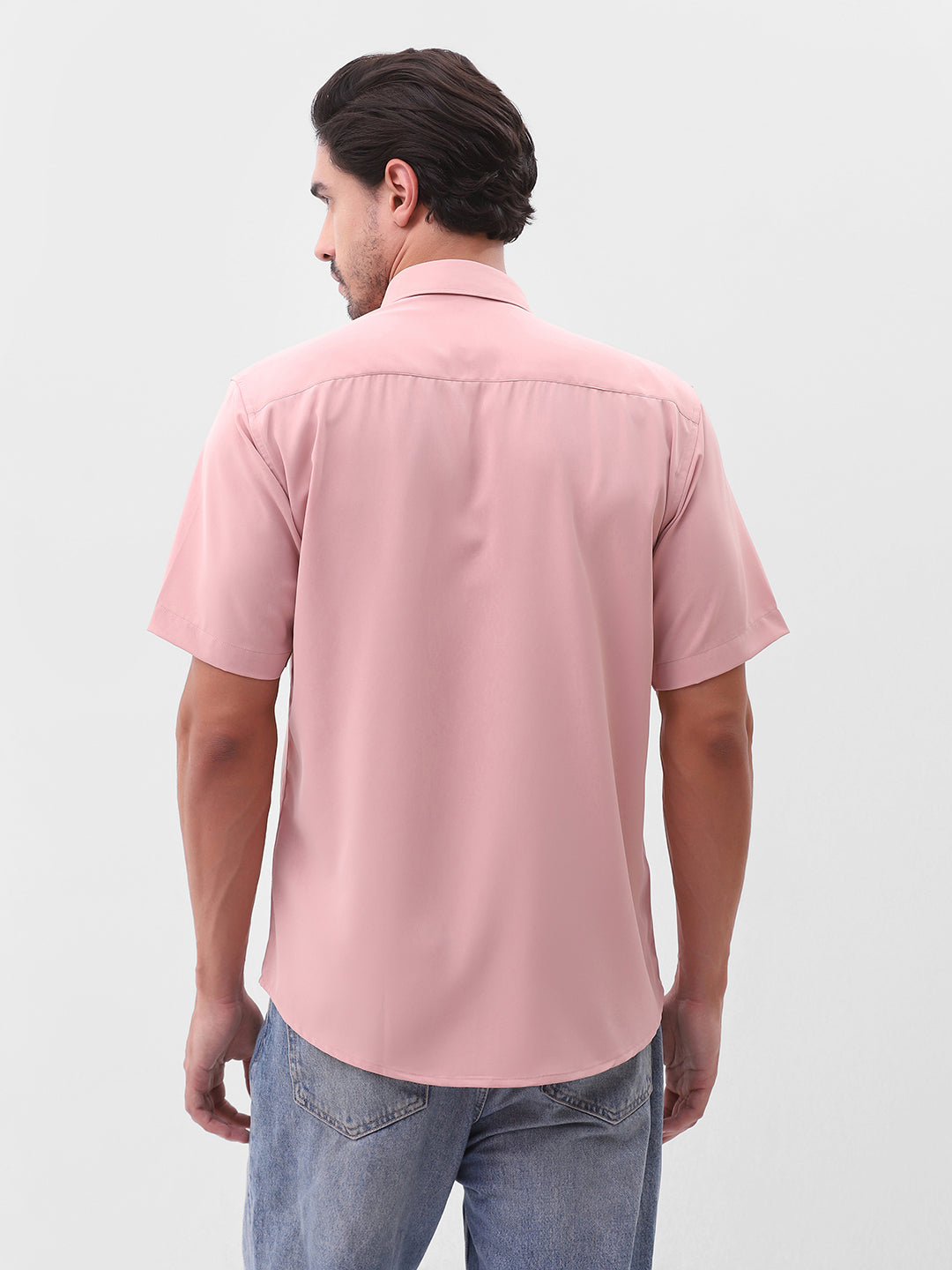 Men’s Essential Everyday Pink Button-Up – Short Sleeve