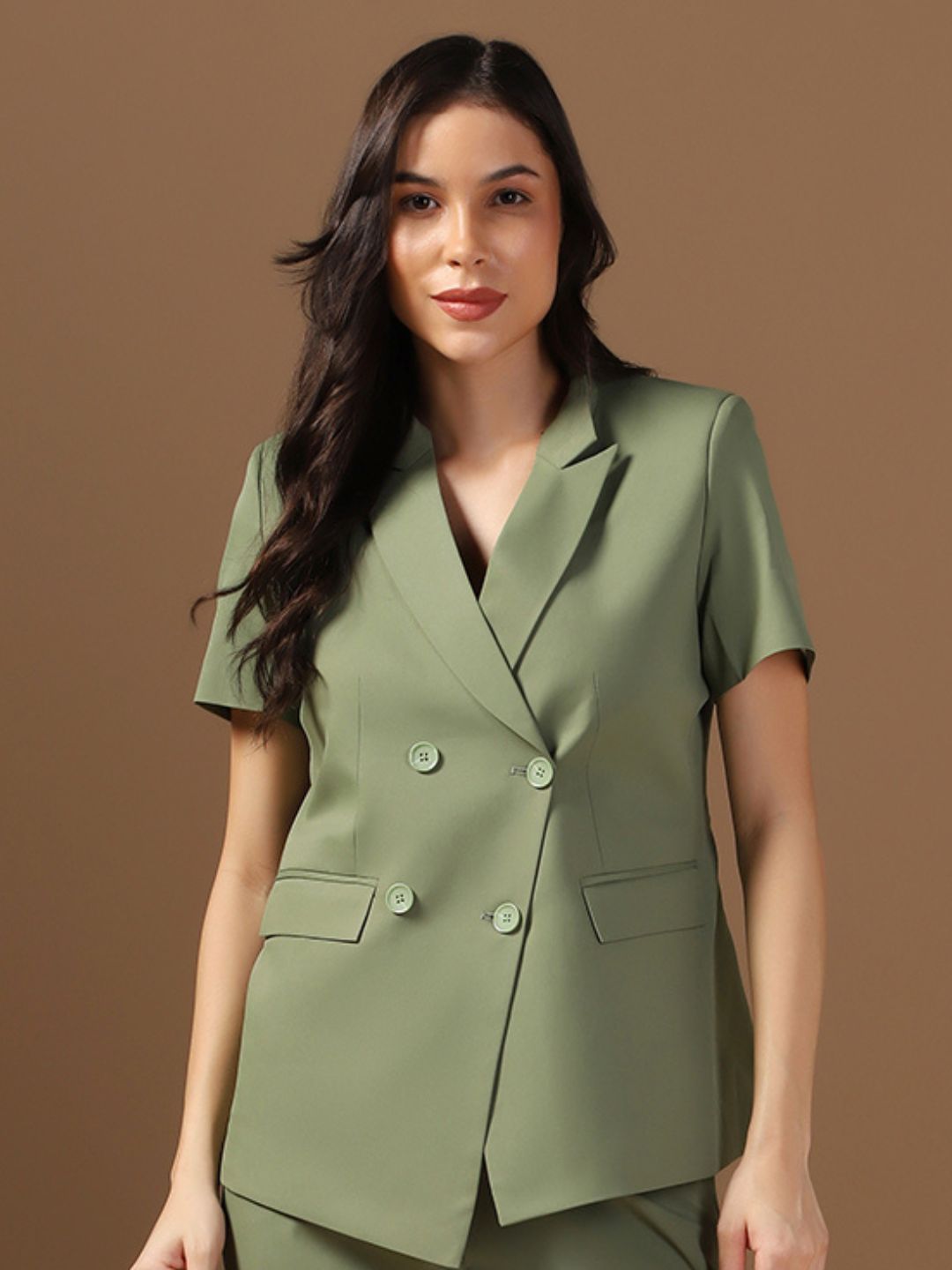 Green Women Blazer - Tahvo India