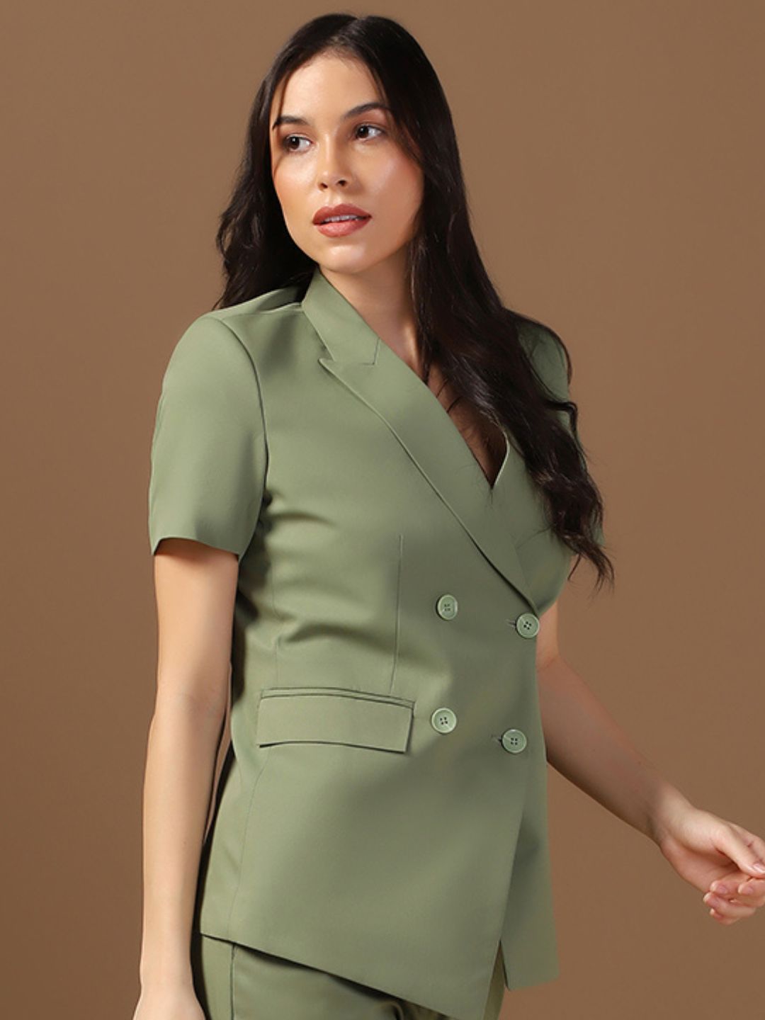 Green Women Blazer - Tahvo India
