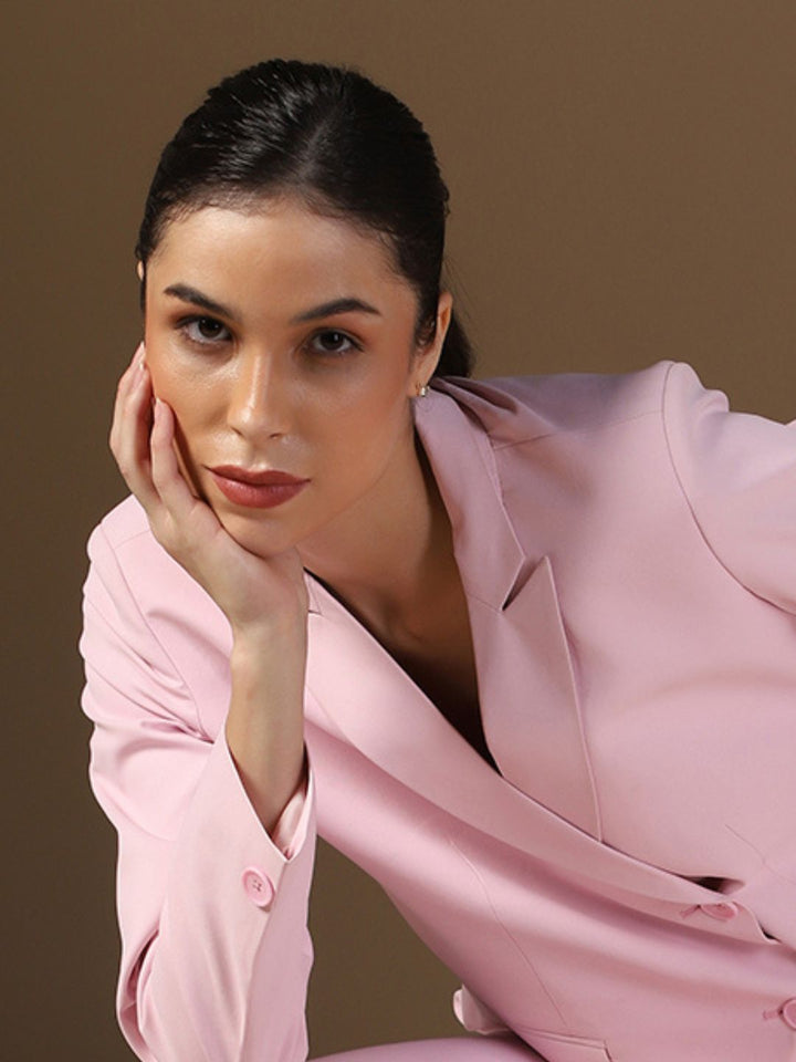 Pink Women Blazer - Tahvo India