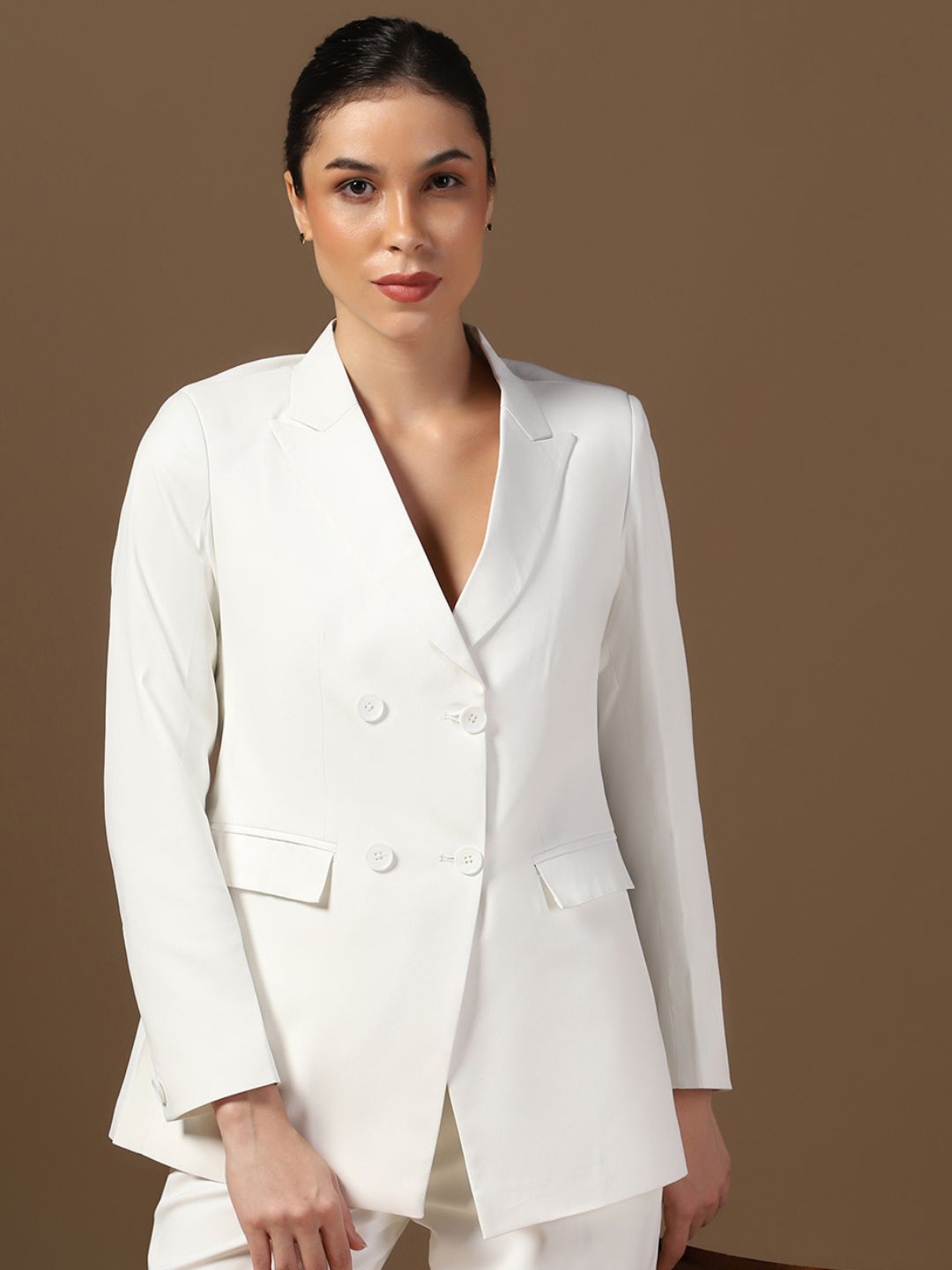 Women Off White Blazer - Tahvo India