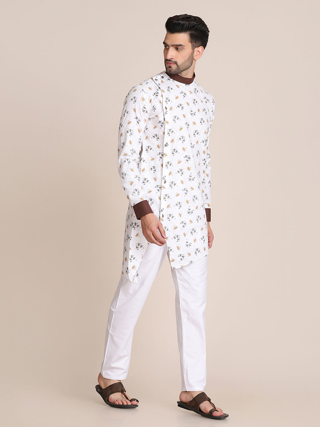 Men White Cotton Kurta - Tahvo India