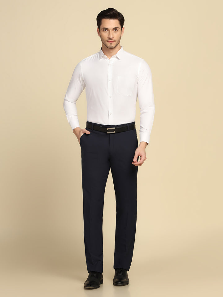 Men White Textured Shirt - Tahvo India