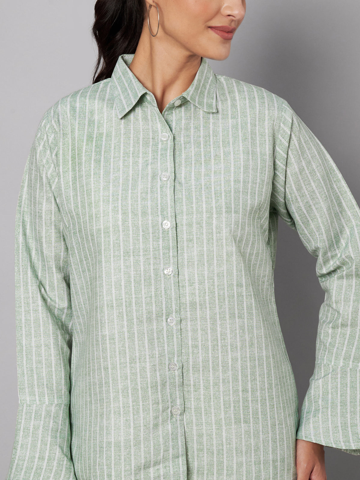 The Flare Cuff Stripe Shirt