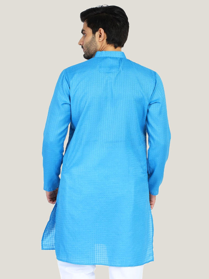Men Blue Casual Kurta - Tahvo India