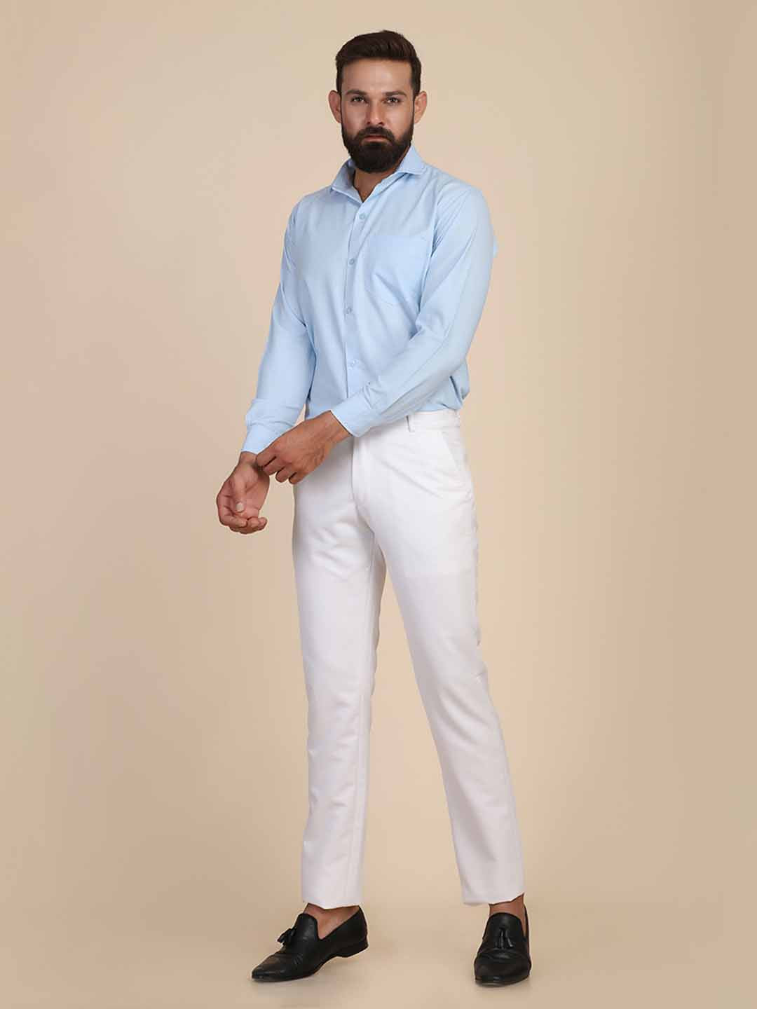 White Formal Trousers - Tahvo India