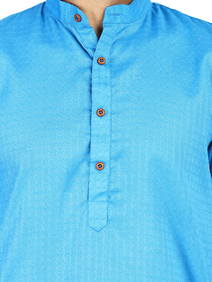 Men Blue Casual Kurta - Tahvo India