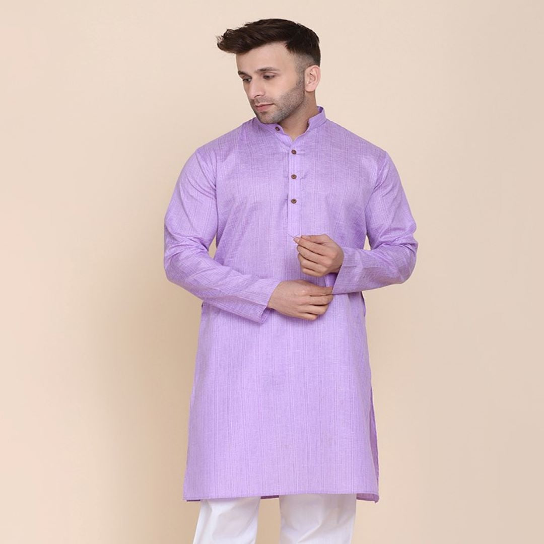 Men Purple kurta set