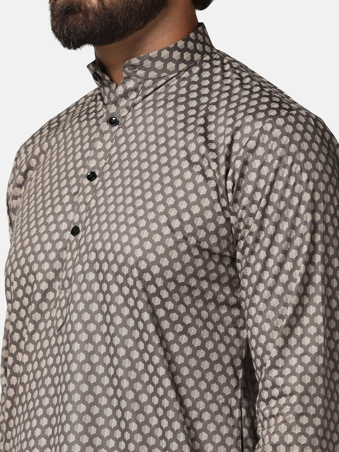 Men Brown printed Casual Kurta - Tahvo India