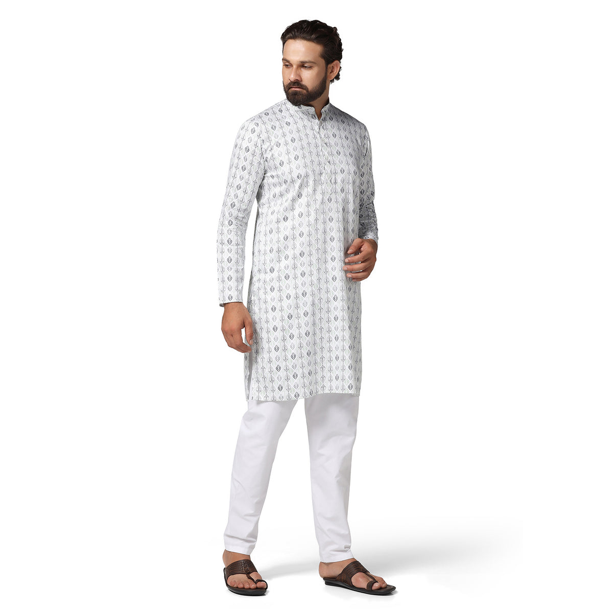 Men Printed Cotton Kurta