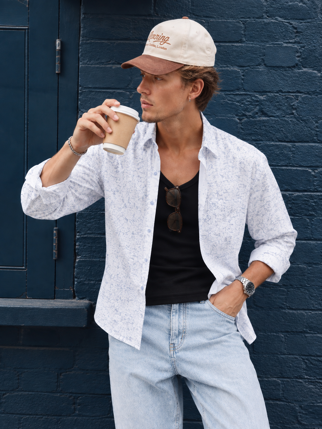 White Water Printed Shirt