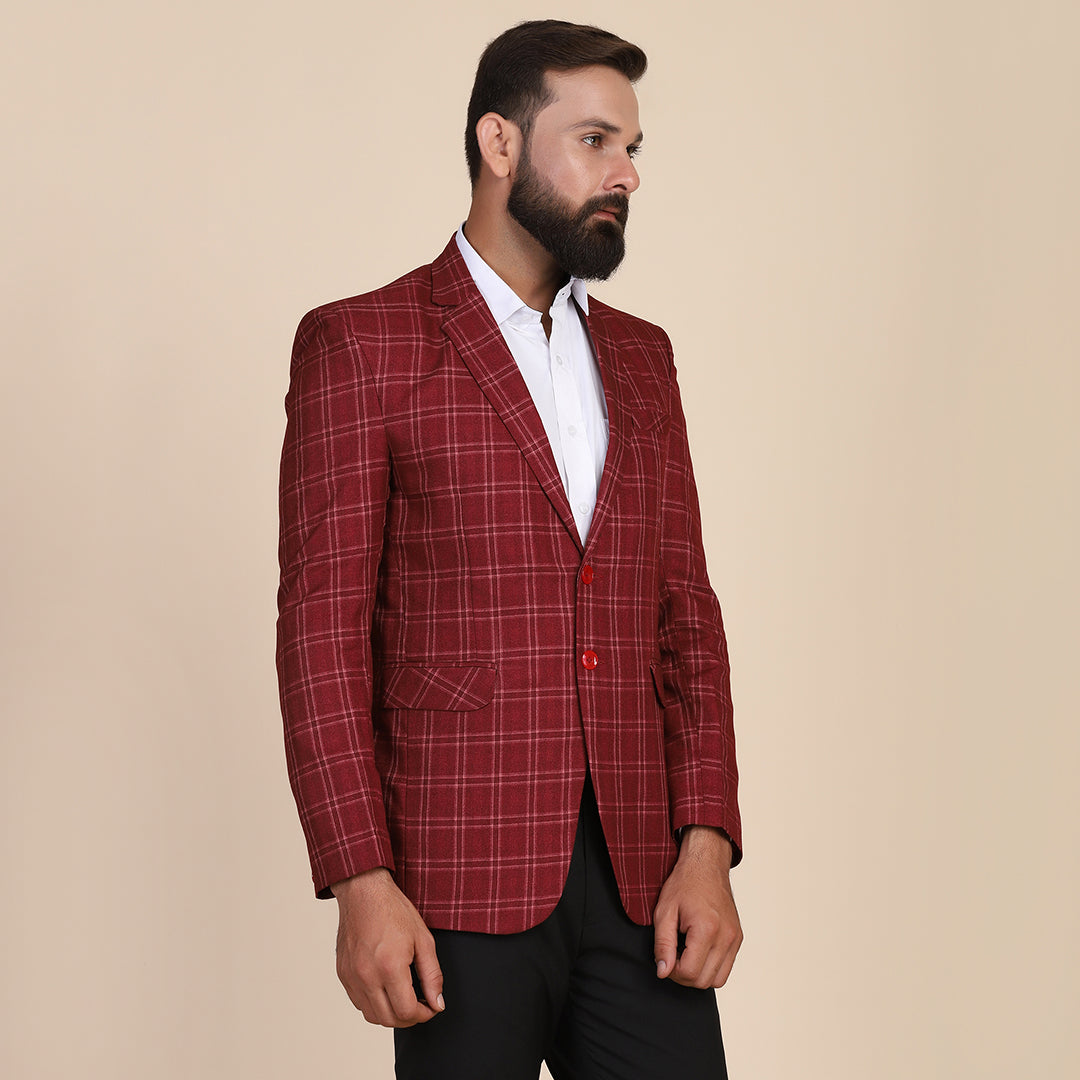 Tweed Check Men Suit