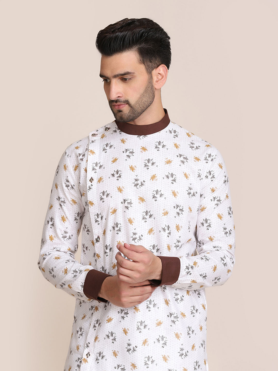 Men White Cotton Kurta - Tahvo India