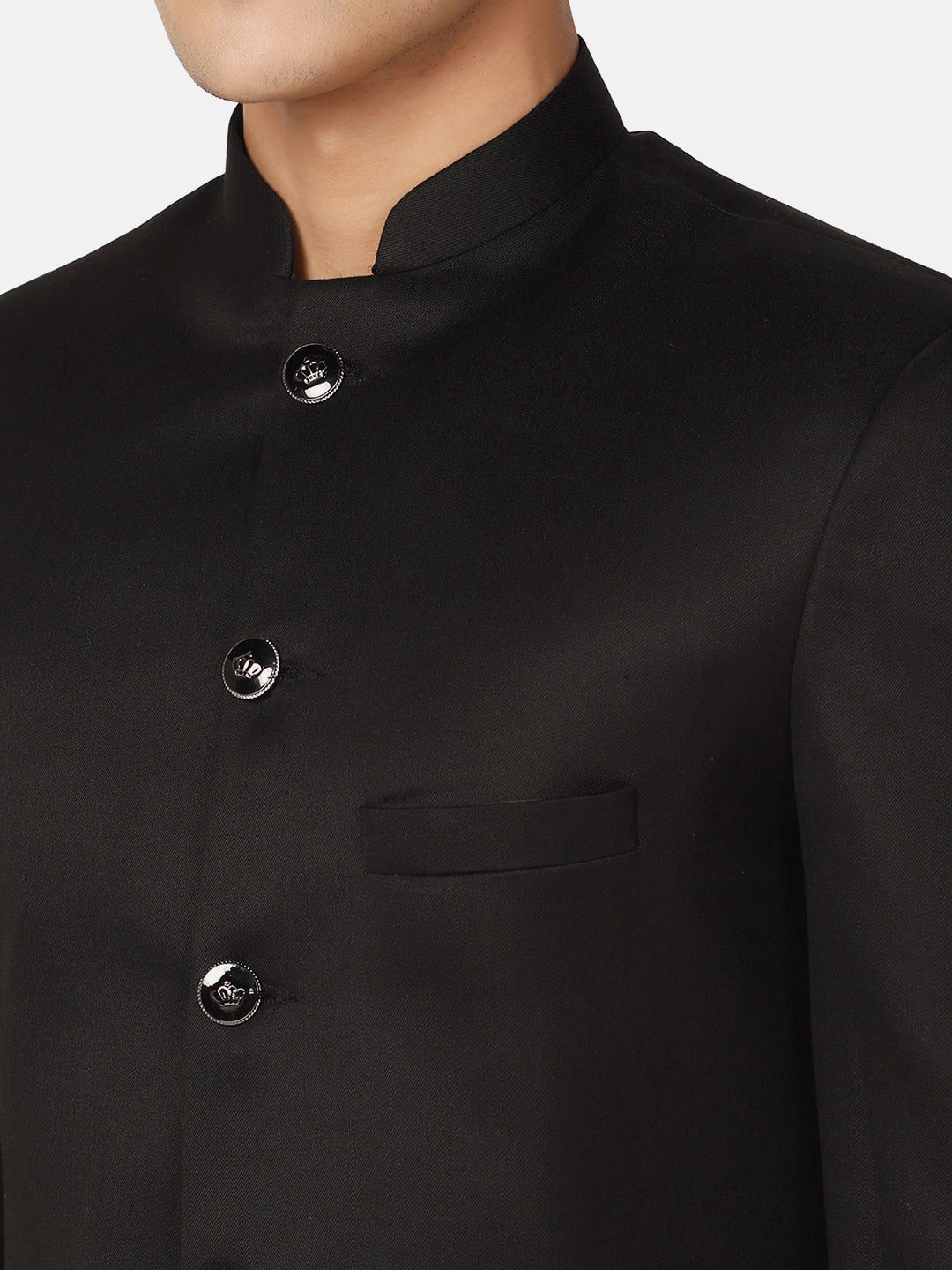 Men Black Indo Sherwani - Tahvo India