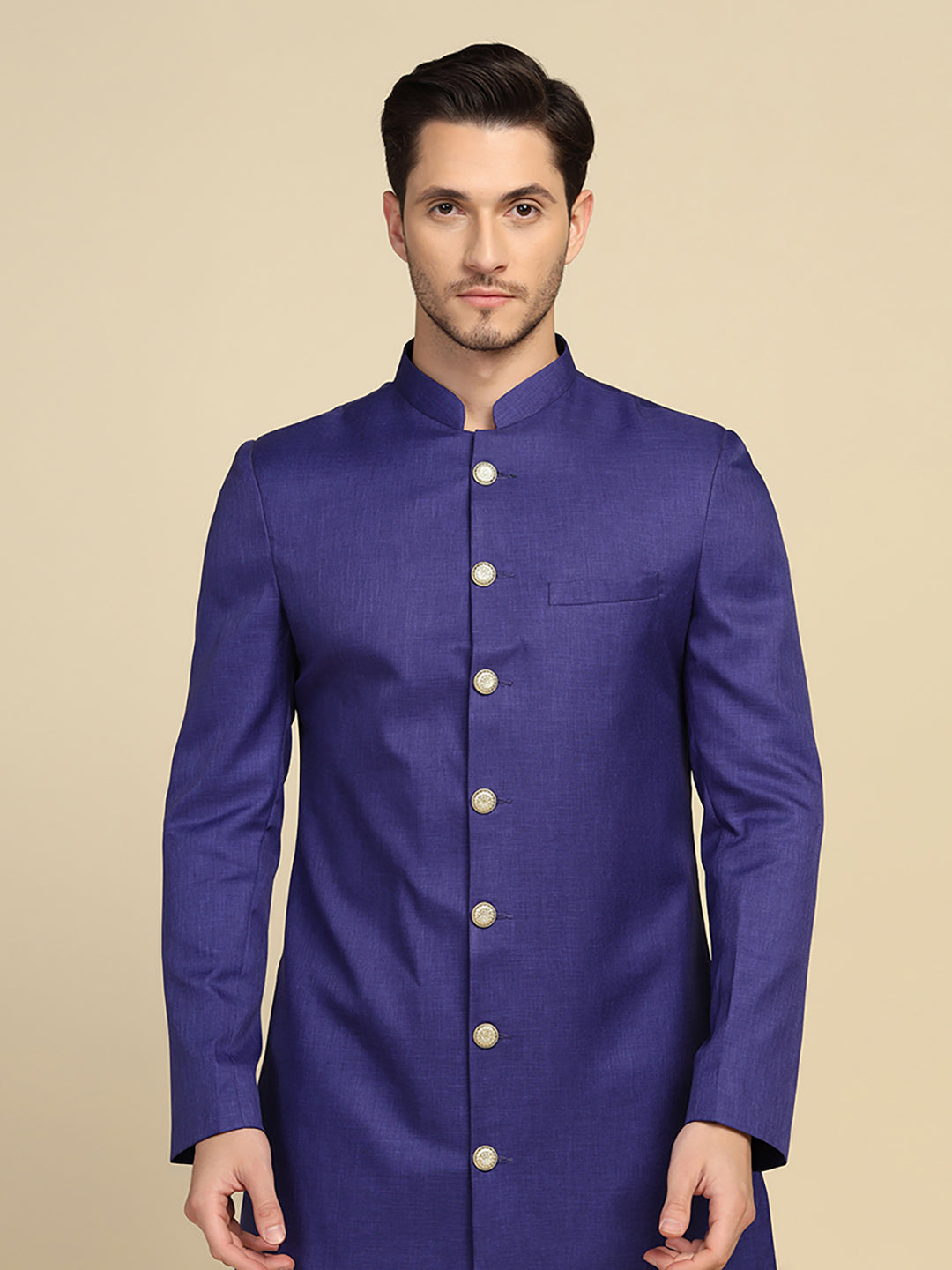 Men Purple Sherwani - Tahvo India