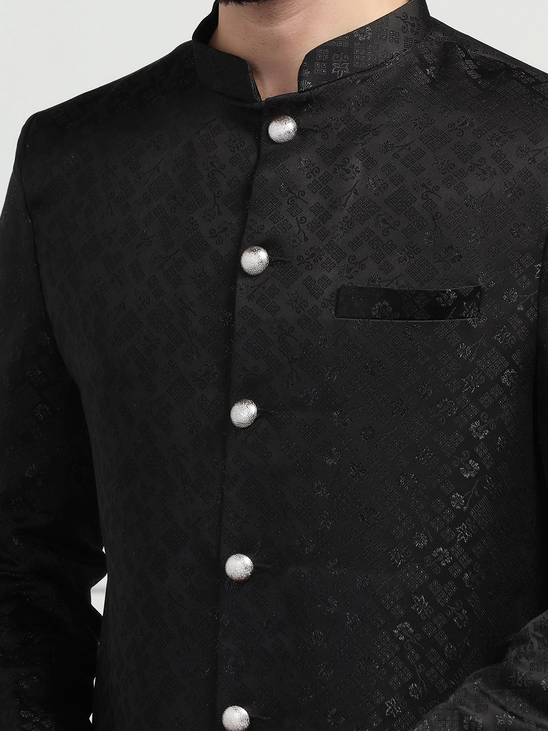 Men Black Sherwani - Tahvo India