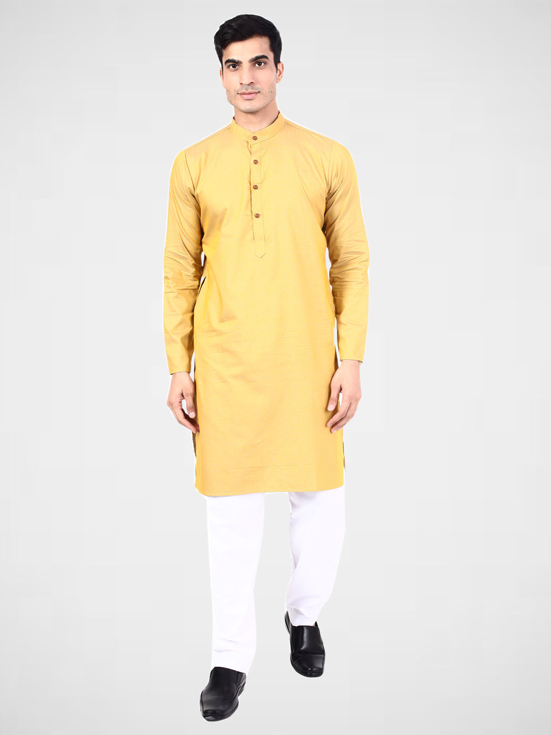 Men Yellow Kurta Set - Tahvo India