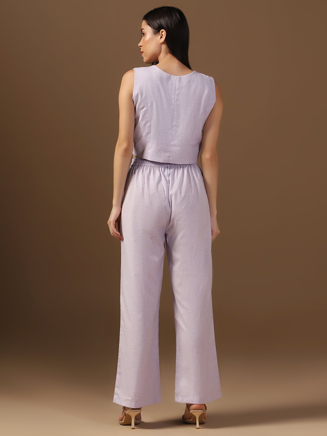 Purple Vest Top And Trouser Co-Ords - Tahvo India